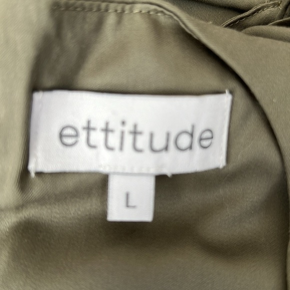 Ettitude Satin Jumpsuit Eco Bamboo Size L In Moss Green - Picture 7 of 9